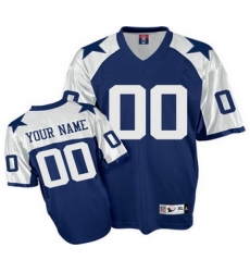Dallas Cowboys Customized Jerseys Throwback blue Jersey