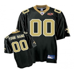 New Orleans Saints Super Bowl XLIV Customized Jerseys black
