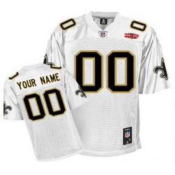 New Orleans Saints Super Bowl XLIV Customized Jerseys  white