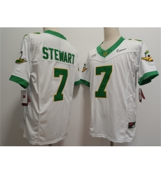 Men Oregon Ducks 7 Evan Stewart White 2024 F U S E  Stitched Jersey