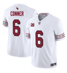 Men Arizona Cardinals 6 James Conner White 2025 F U S E  With 4 Star C Patch Vapor Untouchable Limited Stitched Jersey Men Arizona Cardinals 6 James Conner White 2025 F U S E  With 4 Star C Patch Vapor Untouchable Limited Stitched Jersey