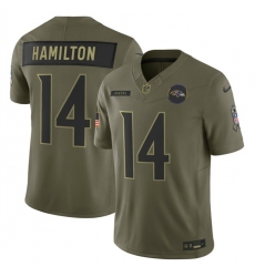 Men Baltimore Ravens 14 Kyle Hamilton Olive 2025 F U S E  Salute to Service Limited Football Jersey Men Baltimore Ravens 14 Kyle Hamilton Olive 2025 F U S E  Salute to Service Limited Football Jersey