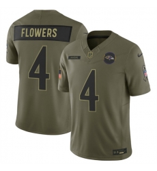 Men Baltimore Ravens 4 Zay Flowers Olive 2025 F U S E  Salute to Service Limited Football Jersey Men Baltimore Ravens 4 Zay Flowers Olive 2025 F U S E  Salute to Service Limited Football Jersey
