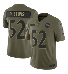 Men Baltimore Ravens 52 Ray Lewis Olive 2025 F U S E  Salute to Service Limited Football Jersey Men Baltimore Ravens 52 Ray Lewis Olive 2025 F U S E  Salute to Service Limited Football Jersey