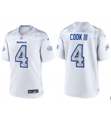 Men Nike James Cook III White Buffalo Bills 2025 Rivalries Collection Game Jersey