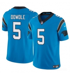 Men Carolina Panthers 5 Rico Dowdle Blue 2025 F U S E  Vapor Limited Stitched Football Jersey Men Carolina Panthers 5 Rico Dowdle Blue 2025 F U S E  Vapor Limited Stitched Football Jersey