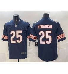 Men Chicago Bears 25 Kyle Monangai Navy Vapor Untouchable Stitched Football Jersey Men Chicago Bears 25 Kyle Monangai Navy Vapor Untouchable Stitched Football Jersey