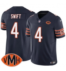 Men Chicago Bears 4 D 27Andre Swift Navy 2025 F U S E With Illinois and VMH Patch Vapor Untouchable Limited Stitched Football Jersey Men Chicago Bears 4 D 27Andre Swift Navy 2025 F U S E With Illinois and VMH Patch Vapor Untouchable Limited Stitched Football Jersey