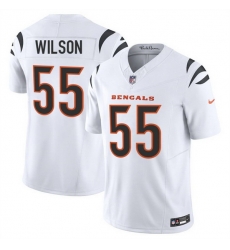 Men Cincinnati Bengals 55 Logan Wilson White 2025 F U S E  Vapor Untouchable Limited Stitched Football Jersey Men Cincinnati Bengals 55 Logan Wilson White 2025 F U S E  Vapor Untouchable Limited Stitched Football Jersey