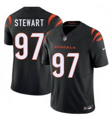 Youth Cincinnati Bengals 97 Shemar Stewart Black 2025 Draft F U S E  Vapor Untouchable Limited Stitched Football Jersey