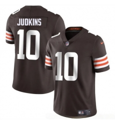 Youth Cleveland Browns 10 Quinshon Judkins Brown 2025 Draft Vapor Untouchable Limited Stitched Football Jersey