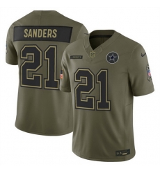 Men Dallas Cowboys 21 Deion Sanders Olive 2025 F U S E  Salute to Service Limited Stitched Football Jersey Men Dallas Cowboys 21 Deion Sanders Olive 2025 F U S E  Salute to Service Limited Stitched Football Jersey