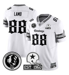 Men Dallas Cowboys 88 CeeDee Lamb White 2025 F U S E With John Madden Patch 26 Established In 1960 Patch Vapor Limited Stitched Football Jersey Men Dallas Cowboys 88 CeeDee Lamb White 2025 F U S E With John Madden Patch 26 Established In 1960 Patch Vapor Limited Stitched Football Jersey