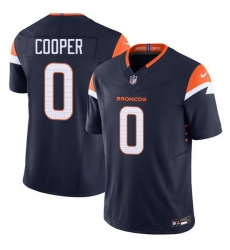 Men Denver Broncos 0 Jonathon Cooper Navy F U S E  Vapor Limited Stitched Football Jersey