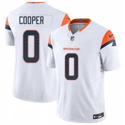 Men Denver Broncos 0 Jonathon Cooper White 2025 F U S E  Vapor Limited Stitched Football Jersey