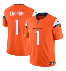 Men Denver Broncos 1 Evan Engram Orange 2025 F U S E Vapor Limited Stitched Football Jersey Men Denver Broncos 1 Evan Engram Orange 2025 F U S E Vapor Limited Stitched Football Jersey