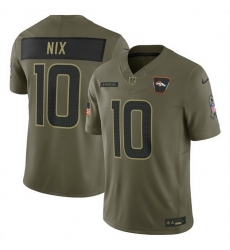 Men Denver Broncos 10 Bo Nix Olive 2025 Salute to Service Limited Stitched Football Jersey Men Denver Broncos 10 Bo Nix Olive 2025 Salute to Service Limited Stitched Football Jersey
