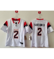 Women Denver Broncos 2 Pat Surtain II White 2024 F U S E Throwback Stitched Jersey  Women Denver Broncos 2 Pat Surtain II White 2024 F U S E Throwback Stitched Jersey