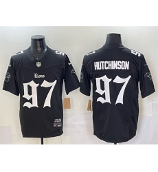 Men Detroit Lions 97 Aidan Hutchinson Black 2025 F U S E Gothic Motor Grit Edition Vapor Limited Stitched Football Jersey Men Detroit Lions 97 Aidan Hutchinson Black 2025 F U S E Gothic Motor Grit Edition Vapor Limited Stitched Football Jersey