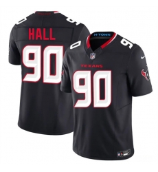 Men Houston Texans  90 Logan Hall Navy 2nd Alternate 2026 F U S E  Vapor Limited Stitched Football Jersey