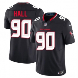 Men Houston Texans  90 Logan Hall Navy 2nd Alternate 2026 F U S E  Vapor Limited Stitched Football Jersey