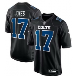 Men Indianapolis Colts 17 Daniel Jones Black Stitched Game Jersey