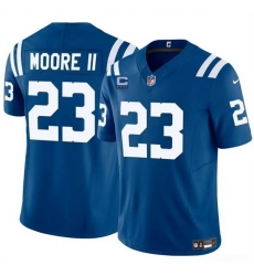 Men Indianapolis Colts 23 Kenny Moore II Blue 2025 F U S E  With 4 Star C Patch Vapor Limited Stitched Football Jersey Men Indianapolis Colts 23 Kenny Moore II Blue 2025 F U S E  With 4 Star C Patch Vapor Limited Stitched Football Jersey