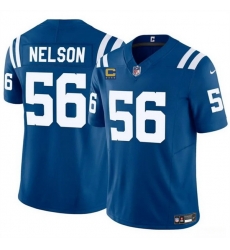 Men Indianapolis Colts 56 Quenton Nelson Blue 2025 F U S E  With 4 Star C Patch Vapor Limited Stitched Football Jersey Men Indianapolis Colts 56 Quenton Nelson Blue 2025 F U S E  With 4 Star C Patch Vapor Limited Stitched Football Jersey