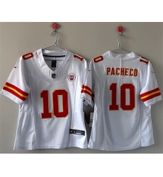 Women Kansas City Chiefs 10 Isiah Pacheco White 2023 F U S E  Vapor Untouchable Limited Stitched Jersey  Women Kansas City Chiefs 10 Isiah Pacheco White 2023 F U S E  Vapor Untouchable Limited Stitched Jersey