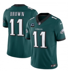 Men Philadelphia Eagles 11 A J  Brown Green 2025 F U S E  With 3 Star C Patch Vapor Untouchable Limited Stitched Football Jersey Men Philadelphia Eagles 11 A J  Brown Green 2025 F U S E  With 3 Star C Patch Vapor Untouchable Limited Stitched Football Jersey