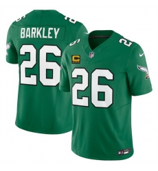 Men Philadelphia Eagles 26 Saquon Barkley Kelly Green 2025 F U S E  With 4 Star C Patch Vapor Untouchable Limited Throwback Stitched Football Jersey Men Philadelphia Eagles 26 Saquon Barkley Kelly Green 2025 F U S E  With 4 Star C Patch Vapor Untouchable Limited Throwback Stitched Football Jersey
