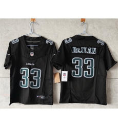 Women Philadelphia Eagles 33 Cooper DeJean Black F U S E  Vapor Untouchable Limited Stitched Football Jersey 