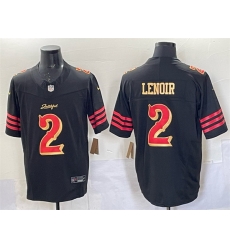 Men San Francisco 49ers 2 Deommodore Lenoir Black 2025 F U S E Rivalries Vapor Limited Stitched Football Jersey Men San Francisco 49ers 2 Deommodore Lenoir Black 2025 F U S E Rivalries Vapor Limited Stitched Football Jersey