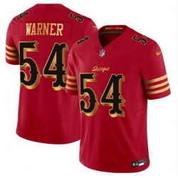Men San Francisco 49ers 54 Fred Warner Red Gold 2025 F U S E Rivalries Vapor Limited Stitched Football Jersey