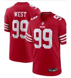 Men San Francisco 49ers 99 CJ West  Red 2025 F U S E  Vapor Untouchable Limited Stitched Football Jersey Men San Francisco 49ers 99 CJ West  Red 2025 F U S E  Vapor Untouchable Limited Stitched Football Jersey