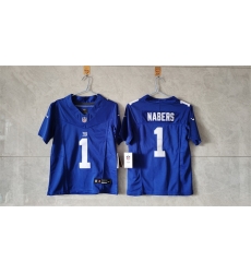 Women New York Giants 1 Malik Nabers Blue F U S E  Vapor Stitched Jersey Women New York Giants 1 Malik Nabers Blue F U S E  Vapor Stitched Jersey