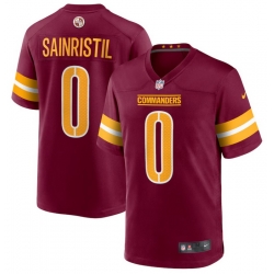 Men's Nike Washington Commanders Mike Sainristil Burgundy #0 Red F U S E Jersey