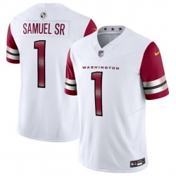Youth Washington Commanders 1 Deebo Samuel Sr White 2025 F U S E Vapor Limited Stitched Football Jersey