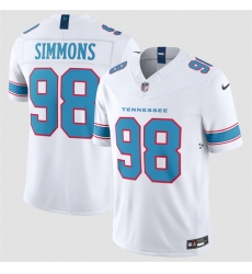 Men Tennessee Titans 98 Cameron Ward White 2026 F U S E Vapor Limited Stitched Football Jersey Men Tennessee Titans 98 Cameron Ward White 2026 F U S E Vapor Limited Stitched Football Jersey