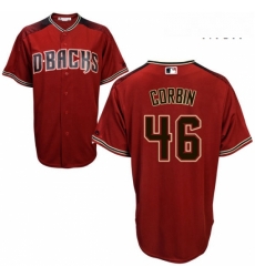 Mens Majestic Arizona Diamondbacks 46 Patrick Corbin Replica Red Alternate Cool Base MLB Jersey