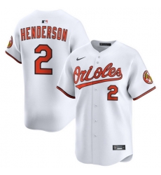 Men Baltimore Orioles Nike Home Limited Jersey White Henderson Gunnar 2 Men Baltimore Orioles Nike Home Limited Jersey White Henderson Gunnar 2