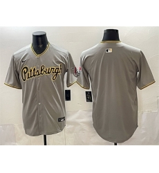 Men Pittsburgh Pirates Blank Gray Limited Stitched Baseball Jersey Men Pittsburgh Pirates Blank Gray Limited Stitched Baseball Jersey