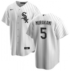 Men Chicago White Sox #5 Munetaka Murakami White 2025 Home Limited Stitched Baseball Jersey