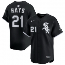 Men Chicago White Sox Nike Black Alternate Limited Jersey Hays Austin 21