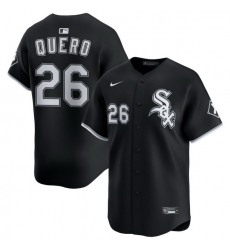 Men Chicago White Sox Nike Black Alternate Limited Jersey Quero Edgar 26