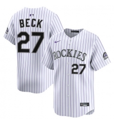 Men Colorado Rockies Nike White Alternate Limited Jersey Beck Jordan 27 Men Colorado Rockies Nike White Alternate Limited Jersey Beck Jordan 27