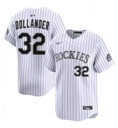 Men Colorado Rockies Nike White Alternate Limited Jersey Dollander Chase 32