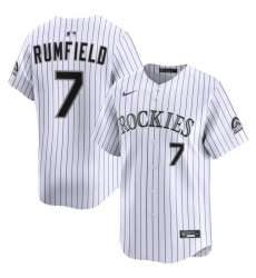 Men Colorado Rockies Nike White Alternate Limited Jersey Rumfield TJ 7 Men Colorado Rockies Nike White Alternate Limited Jersey Rumfield TJ 7