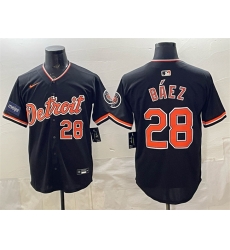 Men Detroit Tigers 28 Javier Baez Black 2026 Meijer Patch Alternate Vapor Premier Limited Stitched Baseball Jersey Men Detroit Tigers 28 Javier Baez Black 2026 Meijer Patch Alternate Vapor Premier Limited Stitched Baseball Jersey