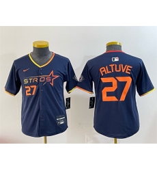 Youth Houston Astros 27 Jose Altuve Navy 2025 City Connect Limited Stitched Baseball Jersey